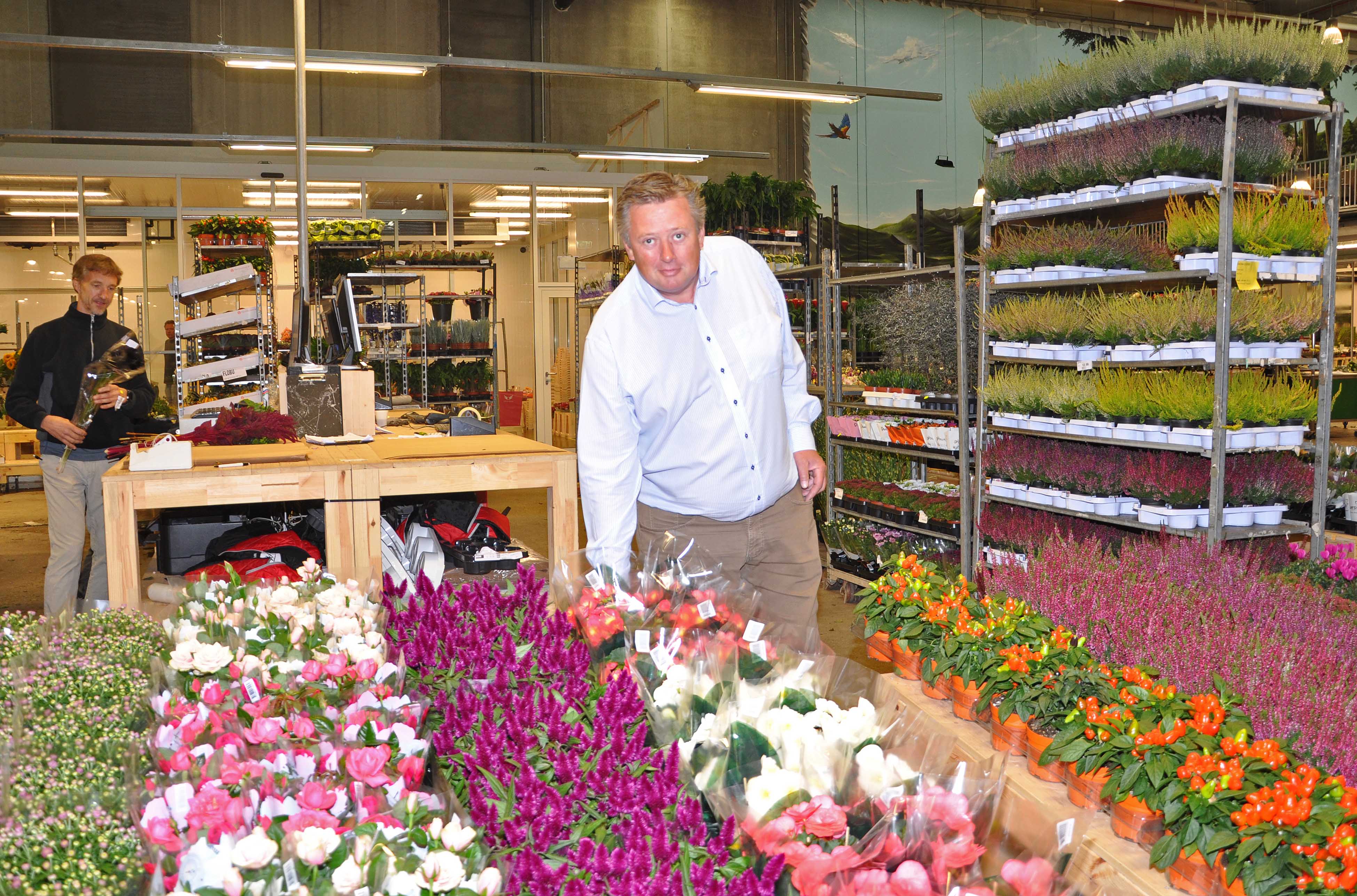 Jens Faarup med blomster