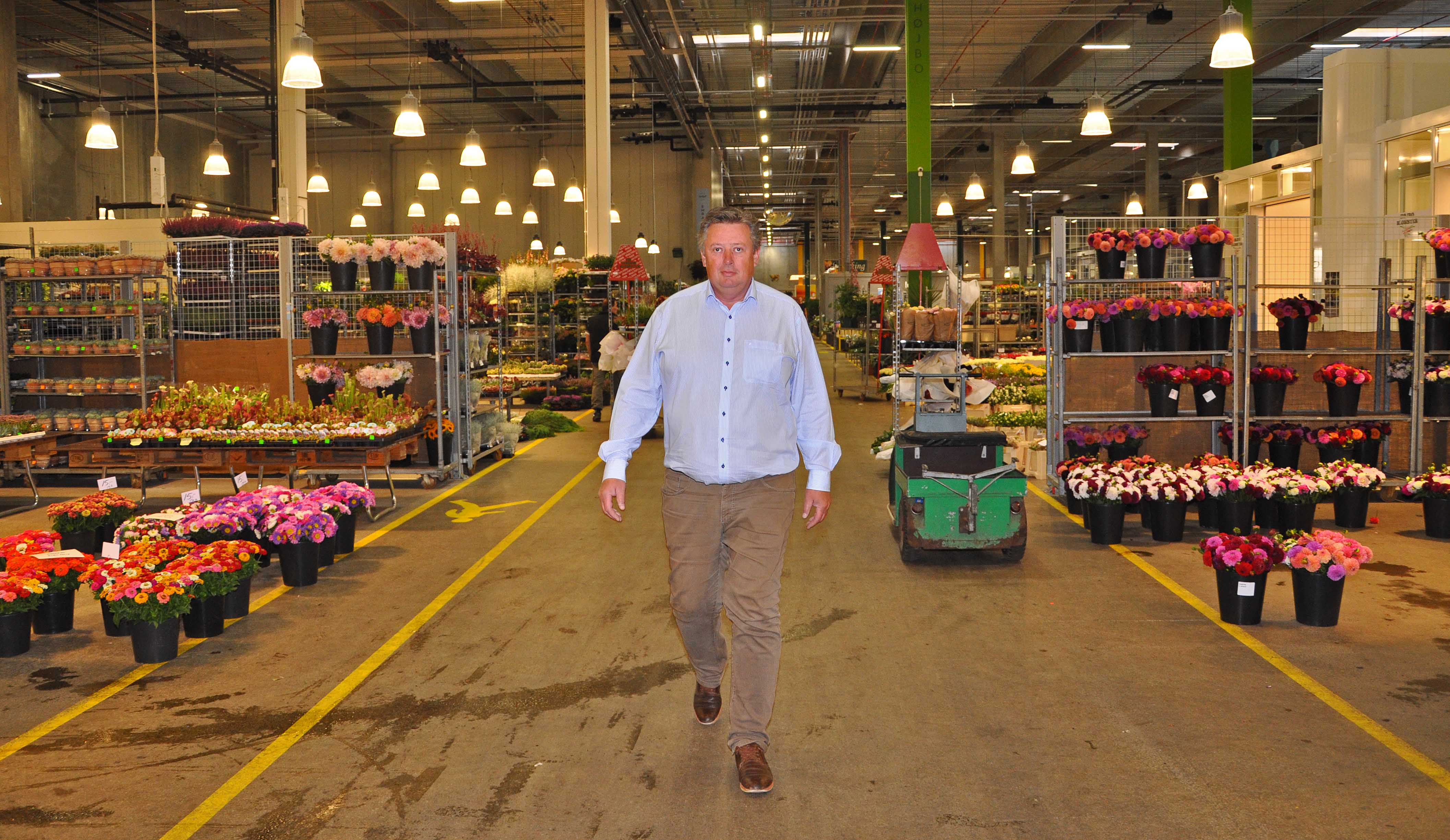 Jens Faarup i blomsterhallen.